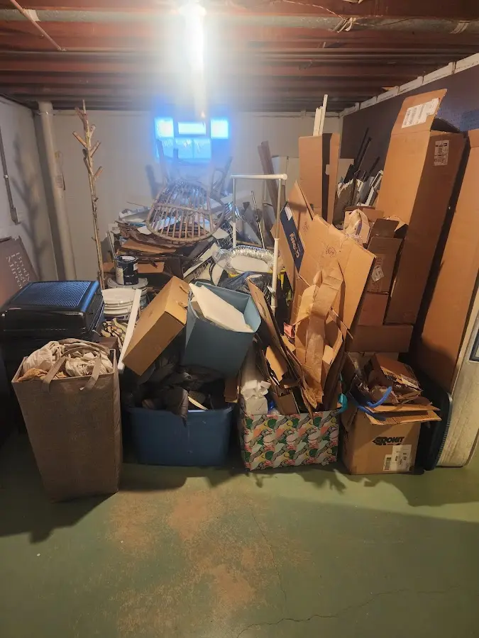 Roll-off dumpster container at job site for 20 Yard Dumpster Rental in Boulder Hill